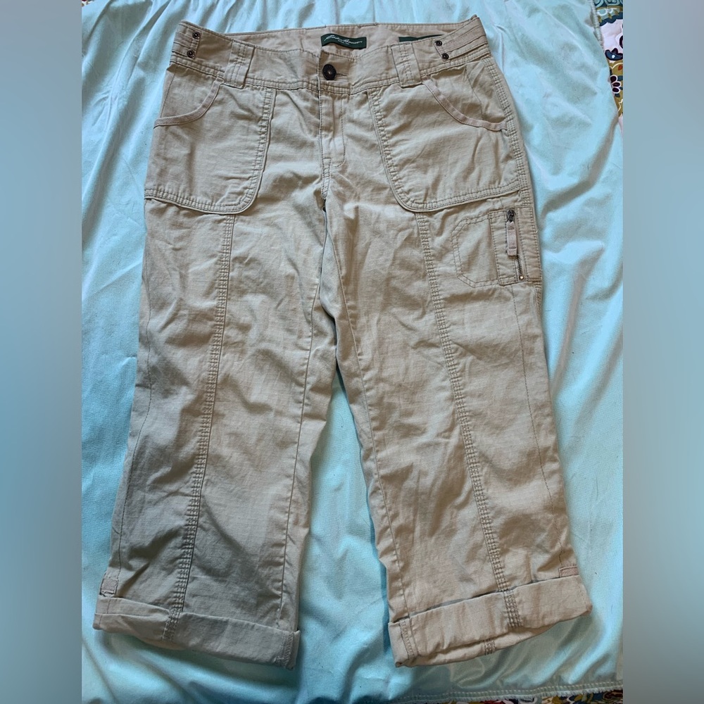 Eddie Bauer Capri Pants size 4 Blakey fit roll up